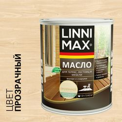 Масло МLINNIMAX для террас, лестниц и мебели прозрачное 0,75л, картинка