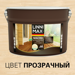Масло МLINNIMAX для террас, лестниц и мебели защитно-декоративное прозрачное 9л, изображение