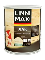 Лак алкидно-уретановый LINNIMAX для паркета и полов шелковисто-матовый 0,75 л, фото