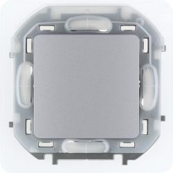 Переключатель 1-клавишный Legrand Inspiria 673672 алюминий, фотография