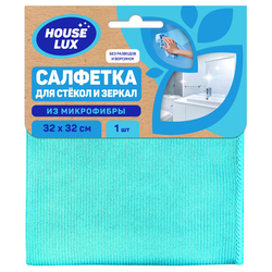 Салфетка House 1 шт. для стекол и зеркал 32*32 из МИКРОФИБРЫ, вид