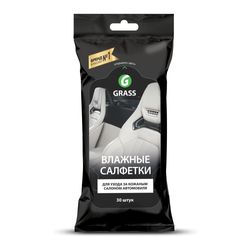 Салфетка влажная для кожаного салона Grass 30 шт, картинка