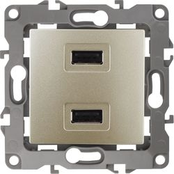 12-4110-04 ЭРА12 Устройство зарядное USB шампань, картинка