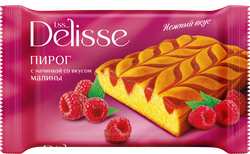 Пирог DELISSE с начинкой со вкусом малины, 330г, вид