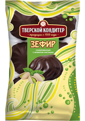 Зефир ТВЕРСКОЙ КОНДИТЕР фисташковый глазированный, 205г, вид