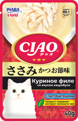Лакомство для кошек INABA Чао Куриное филе со вкусом кацуобуси, 40г, изображение