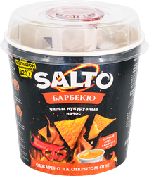 Чипсы кукурузные SALTO Nachos Барбекю+сырный соус, 320г, фотография