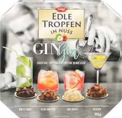 Конфеты шоколадные TRUMPF Edle Tropfen In Nuss Gin Edition, 100г, картинка