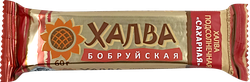 Халва сахарная подсолнечная КРАСНЫЙ ПИЩЕВИК, 60г, крупный план