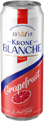 Напиток пивной KRONE BLANCHE EXC BIERE Grapefruit пастеризованный 4,5%, 
0.45л, фото
