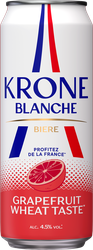 Напиток пивной KRONE BLANCHE EXC BIERE Grapefruit пастеризованный 4,5%, 
0.45л, вид