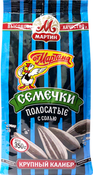 Семечки ОТ МАРТИНА полосатые с солью, 350г, фотография