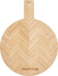 Доска разделочная HOMECLUB 37x28x1,5см, круг, бамбук, Арт. NECS-3, крупный план