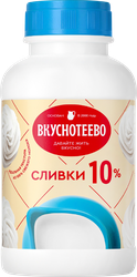 Сливки ультрапастеризованные ВКУСНОТЕЕВО 10%, без змж, 450г, фото