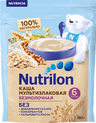 Каша мультизлаковая NUTRILON безмолочная, с 6 месяцев, 180г, детальное фото