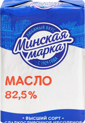 Масло сливочное МИНСКАЯ МАРКА 82,5%, без змж, 180г, крупный план