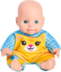 Игрушка FANCY DOLLS Маленький пупс, одетый в милую пижаму с рисунком, Арт. PU27, PU28, крупный план