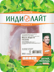 Мякоть бедра индейки ИНДИЛАЙТ на косточке, 400г, детальное фото
