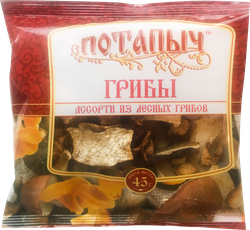Грибы сушеные ПОТАПЫЧ Ассорти с белыми грибами, 40г, фотография