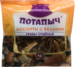 Грибы сушеные ПОТАПЫЧ Ассорти из лесных грибов, 45г, фото