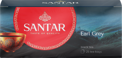 Чай черный SANTAR Earl Grey, 25пак, крупный план