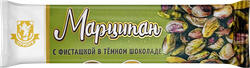 Батончик марципановый ПУРПУР с фисташкой в темном шоколаде, 45г, детальное фото