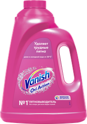 Пятновыводитель жидкий VANISH Oxi Action Plus Интеллект розовый, 2л, фотография