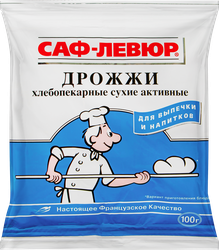 Дрожжи хлебопекарные САФ Левюр активные, 100г, изображение
