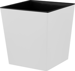 Горшок Ingreen London Cube 301×301 мм 22 л с дренажной вставкой белоснежный жасмин, детальное фото