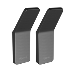 Крючок одинарный Lemark 9716003 SMOOTH LINE для полотенец и халатов, графит, крупный план