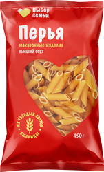 Макароны ВЫБОР СЕМЬИ Перья, 450г, картинка