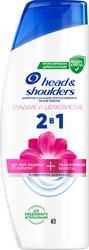 Шампунь-бальзам-ополаскиватель HEAD&SHOULDERS 2в1 Гладкие и шелковистые, против перхоти, 360мл, вид