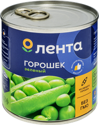 Горошек зеленый ЛЕНТА, 425мл, вид
