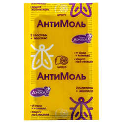 Антимоль ДОМОВОЙ Цитрус, 2 пластины+вешалка, детальное фото