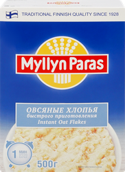 Хлопья овсяные MYLLYN PARAS Instant Oat Flakes, 500г, крупный план