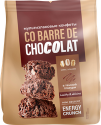 Конфеты CO BARRE DE CHOCOLAT Мультизлаковые с темной глазурью, 135г, крупный план