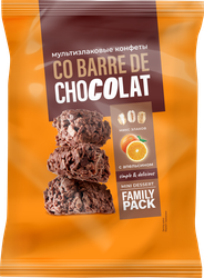 Конфеты CO BARRE DE CHOCOLAT Мультизлаковые с апельсином, 135г, детальное фото