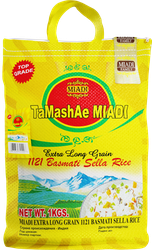 Рис длиннозерный TAMASHAE MIADI PREM Басмати, пропаренный, 1кг, детальное фото