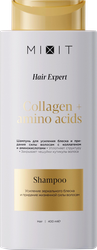 Шампунь MIXIT Collagen&Amino acids для блеска и придания силы волосам, 400мл, изображение