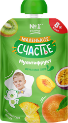 Пюре фруктовое МАЛЕНЬКОЕ СЧАСТЬЕ Мультифрукт, с 8 месяцев, 90г, фотография