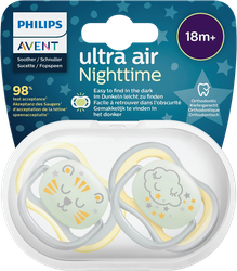 Пустышка PHILIPS AVENT ночная, с 18 месяцев, 2шт, детальное фото