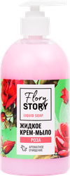 Жидкое крем-мыло FLORY STORY Роза, 500мл, детальное фото