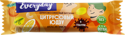 Батончик фруктово-ореховый EVERYDAY Цитрусовый Юдзу, с ароматом апельсин-лимон, 40г, изображение
