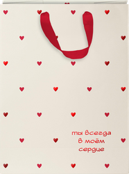 Изображение товара Пакет подарочный CITY HOME TRADE Red Passion премиум 18x22,7x10см, 1шт