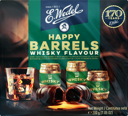 Конфеты HAPPY BARRELS Ассорти с начинкой виски, 200г, вид