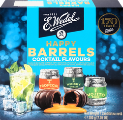 Конфеты HAPPY BARRELS Ассорти с коктейльной начинкой, 200г, фотография