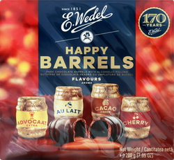Конфеты HAPPY BARRELS Ассорти с ликерной начинкой, 200г, детальное фото