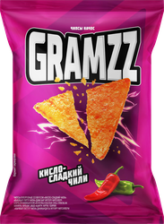 Чипсы кукурузные GRAMZZ Начос, со вкусом кисло-сладкий чили, 55г, фото