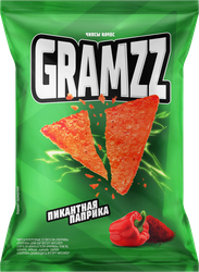Чипсы кукурузные GRAMZZ Начос, со вкусом паприки, 55г, крупный план