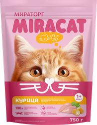 Корм консервированный для кошек MIRACAT с курицей, 750г, детальное фото